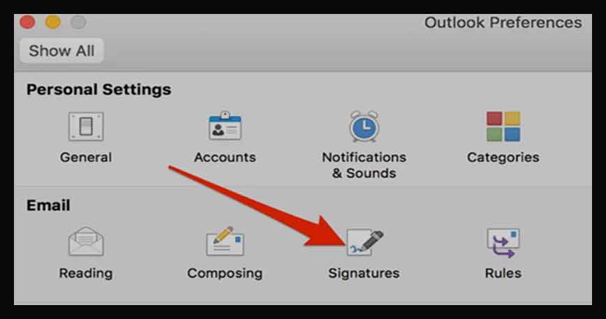 email signature in outlook for mac